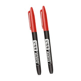 Maxbell 2Pcs Permanent Markers Drawing Card Writing Painting Oil based Paint Markers Red