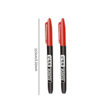 Maxbell 2Pcs Permanent Markers Drawing Card Writing Painting Oil based Paint Markers Red