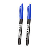 Maxbell 2Pcs Permanent Markers Drawing Card Writing Painting Oil based Paint Markers Blue