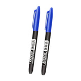 Maxbell 2Pcs Permanent Markers Drawing Card Writing Painting Oil based Paint Markers Blue