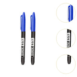 Maxbell 2Pcs Permanent Markers Drawing Card Writing Painting Oil based Paint Markers Blue