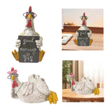 Maxbell Good Morning Chicken Statue Chicken Sculpture for Living Room Entrance Patio Rooster