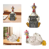 Maxbell Good Morning Chicken Statue Chicken Sculpture for Living Room Entrance Patio Rooster