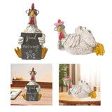 Maxbell Good Morning Chicken Statue Chicken Sculpture for Living Room Entrance Patio Rooster