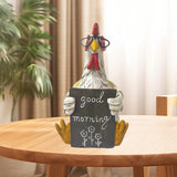 Maxbell Good Morning Chicken Statue Chicken Sculpture for Living Room Entrance Patio Rooster
