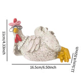 Maxbell Good Morning Chicken Statue Chicken Sculpture for Living Room Entrance Patio Hen