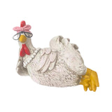 Maxbell Good Morning Chicken Statue Chicken Sculpture for Living Room Entrance Patio Hen