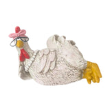 Maxbell Good Morning Chicken Statue Chicken Sculpture for Living Room Entrance Patio Hen