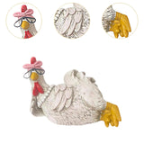 Maxbell Good Morning Chicken Statue Chicken Sculpture for Living Room Entrance Patio Hen