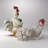 Maxbell Good Morning Chicken Statue Chicken Sculpture for Living Room Entrance Patio Hen