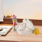 Maxbell Good Morning Chicken Statue Chicken Sculpture for Living Room Entrance Patio Hen
