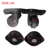 Maxbell 2 Pieces Suitcase Wheels 360° Rotating Swivel Wheels for Trolley Bag Lockbox