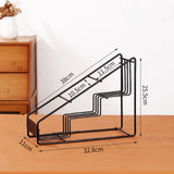 Maxbell Coffee Syrup Rack Display for dressing Shelf Black Easily Install Organizer Trapezoidal 3 Grids