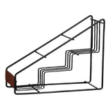 Maxbell Coffee Syrup Rack Display for dressing Shelf Black Easily Install Organizer Trapezoidal 3 Grids