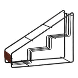Maxbell Coffee Syrup Rack Display for dressing Shelf Black Easily Install Organizer Trapezoidal 3 Grids