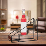 Maxbell Coffee Syrup Rack Display for dressing Shelf Black Easily Install Organizer Trapezoidal 3 Grids