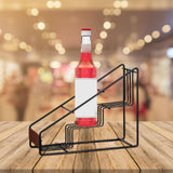 Maxbell Coffee Syrup Rack Display for dressing Shelf Black Easily Install Organizer Trapezoidal 3 Grids