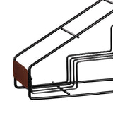 Maxbell Coffee Syrup Rack Display for dressing Shelf Black Easily Install Organizer Trapezoidal 3 Grids