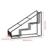 Maxbell Coffee Syrup Rack Display for dressing Shelf Black Easily Install Organizer Trapezoidal 3 Grids