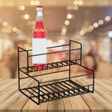 Maxbell Coffee Syrup Rack Display for dressing Shelf Black Easily Install Organizer Double Tier Bold
