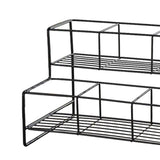 Maxbell Coffee Syrup Rack Display for dressing Shelf Black Easily Install Organizer Double Tier 6 Grids