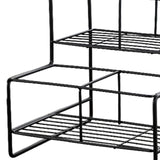 Maxbell Coffee Syrup Rack Display for dressing Shelf Black Easily Install Organizer Double Tier 4 Grids