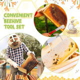 Maxbell 3x Bee Hive Tools Bee Hive Brush Wooden Handle Beekeeping Supplies Equipment
