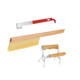 Maxbell 3x Bee Hive Tools Bee Hive Brush Wooden Handle Beekeeping Supplies Equipment
