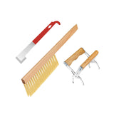 Maxbell 3x Bee Hive Tools Bee Hive Brush Wooden Handle Beekeeping Supplies Equipment