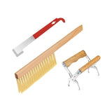 Maxbell 3x Bee Hive Tools Bee Hive Brush Wooden Handle Beekeeping Supplies Equipment