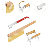 Maxbell 3x Bee Hive Tools Bee Hive Brush Wooden Handle Beekeeping Supplies Equipment