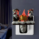 Maxbell Ghost Campfire Flickering Nightlight Halloween Figurine for Office Fireplace