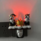 Maxbell Ghost Campfire Flickering Nightlight Halloween Figurine for Office Fireplace