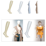 Maxbell Female Mannequin Leg Sock Display Model Stockings Display Stand for Showcase Skin Color Standing