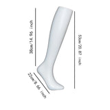 Maxbell Female Mannequin Leg Sock Display Model Stockings Display Stand for Showcase White Standing