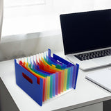 Maxbell Expanding File Folder A5 Size 13 Pockets Desktop Folders for Business Style D
