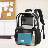 Maxbell Clear Backpack with Pockets Heavy Duty See through Bag for College Work Boys Style A