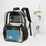Maxbell Clear Backpack with Pockets Heavy Duty See through Bag for College Work Boys Style A