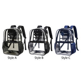Maxbell Clear Backpack with Pockets Heavy Duty See through Bag for College Work Boys Style A