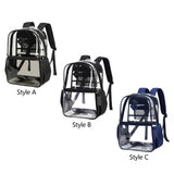 Maxbell Clear Backpack with Pockets Heavy Duty See through Bag for College Work Boys Style A