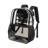Maxbell Clear Backpack with Pockets Heavy Duty See through Bag for College Work Boys Style A
