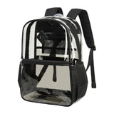Maxbell Clear Backpack with Pockets Heavy Duty See through Bag for College Work Boys Style A