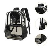 Maxbell Clear Backpack with Pockets Heavy Duty See through Bag for College Work Boys Style A
