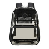 Maxbell Clear Backpack with Pockets Heavy Duty See through Bag for College Work Boys Style A