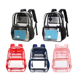 Maxbell Clear Backpack with Pockets Heavy Duty See through Bag for College Work Boys Style A