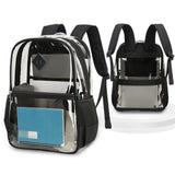 Maxbell Clear Backpack with Pockets Heavy Duty See through Bag for College Work Boys Style A