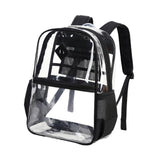 Maxbell Clear Backpack with Pockets Heavy Duty See through Bag for College Work Boys Style B