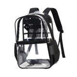 Maxbell Clear Backpack with Pockets Heavy Duty See through Bag for College Work Boys Style B