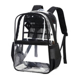 Maxbell Clear Backpack with Pockets Heavy Duty See through Bag for College Work Boys Style B