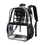 Maxbell Clear Backpack with Pockets Heavy Duty See through Bag for College Work Boys Style B